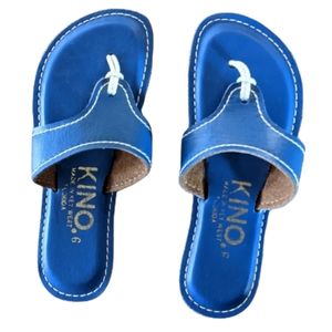 Blue Kino "Lily" Flip Flops Sandals, Size 6